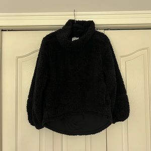 Lululemon Warmth Restore Black High Collar Pullover Sherpa Sweater